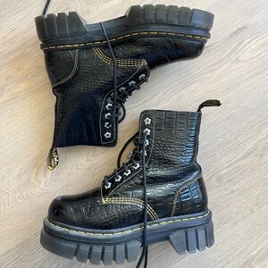 Dr. Martens x Heaven by Marc Jacobs Combat Boots Croc-Embossed